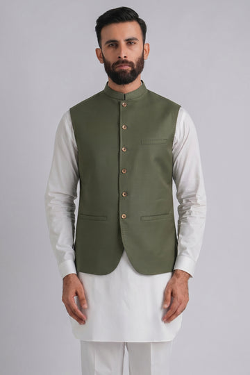 COTTON-WAISTCOAT-GREEN