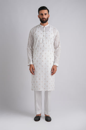 EMBROIDERED-KURTA-TROUSER-WHITE