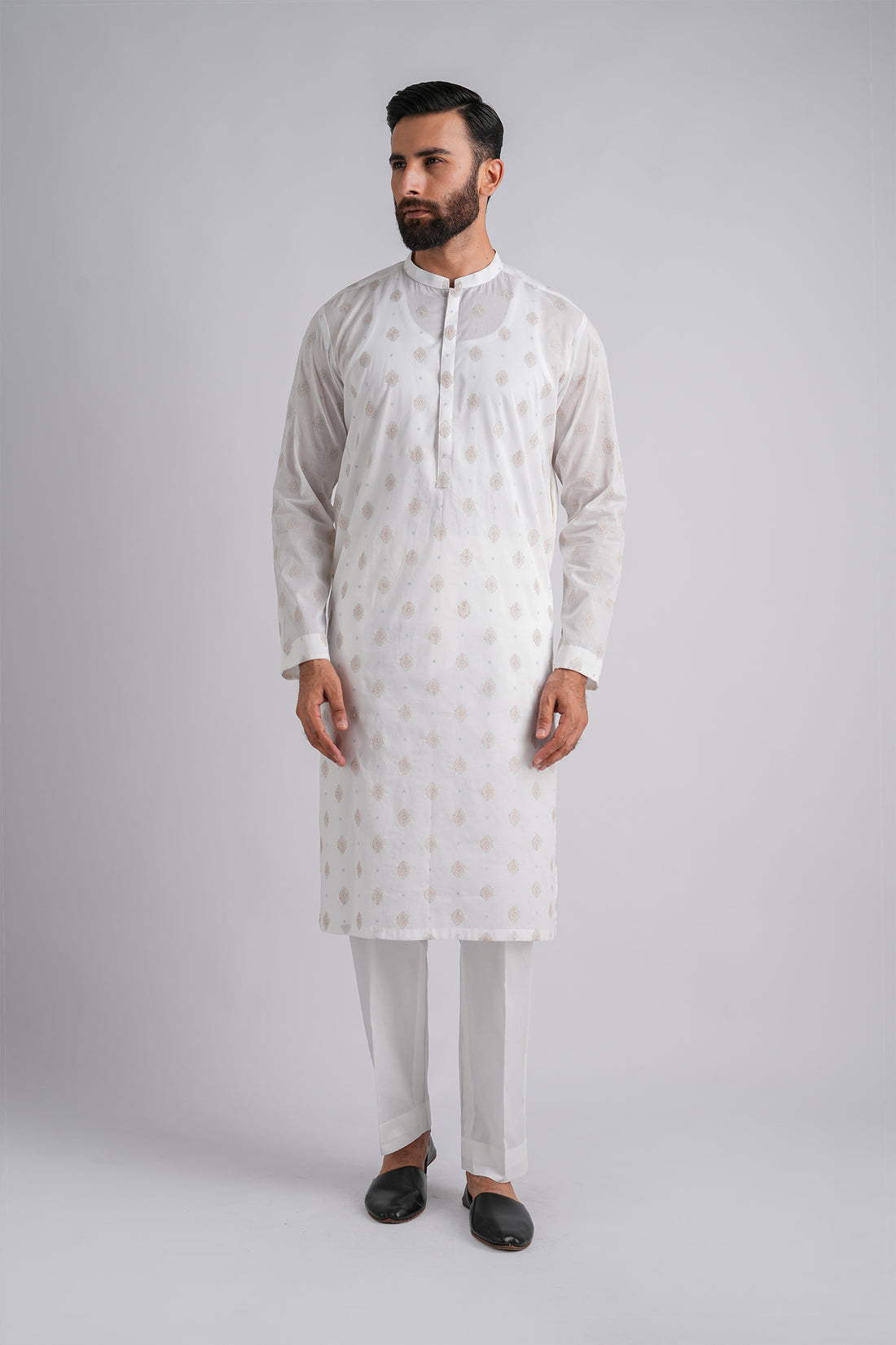 EMBROIDERED-KURTA-TROUSER-WHITE
