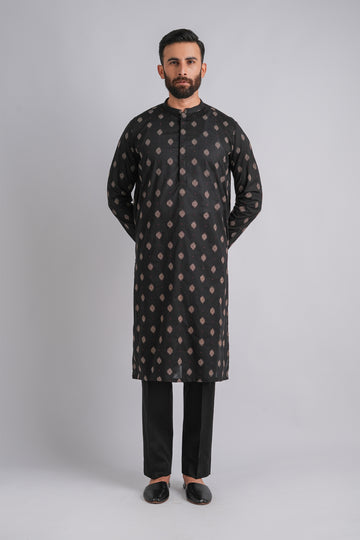 EMBROIDERED-KURTA-TROUSER-BLACK