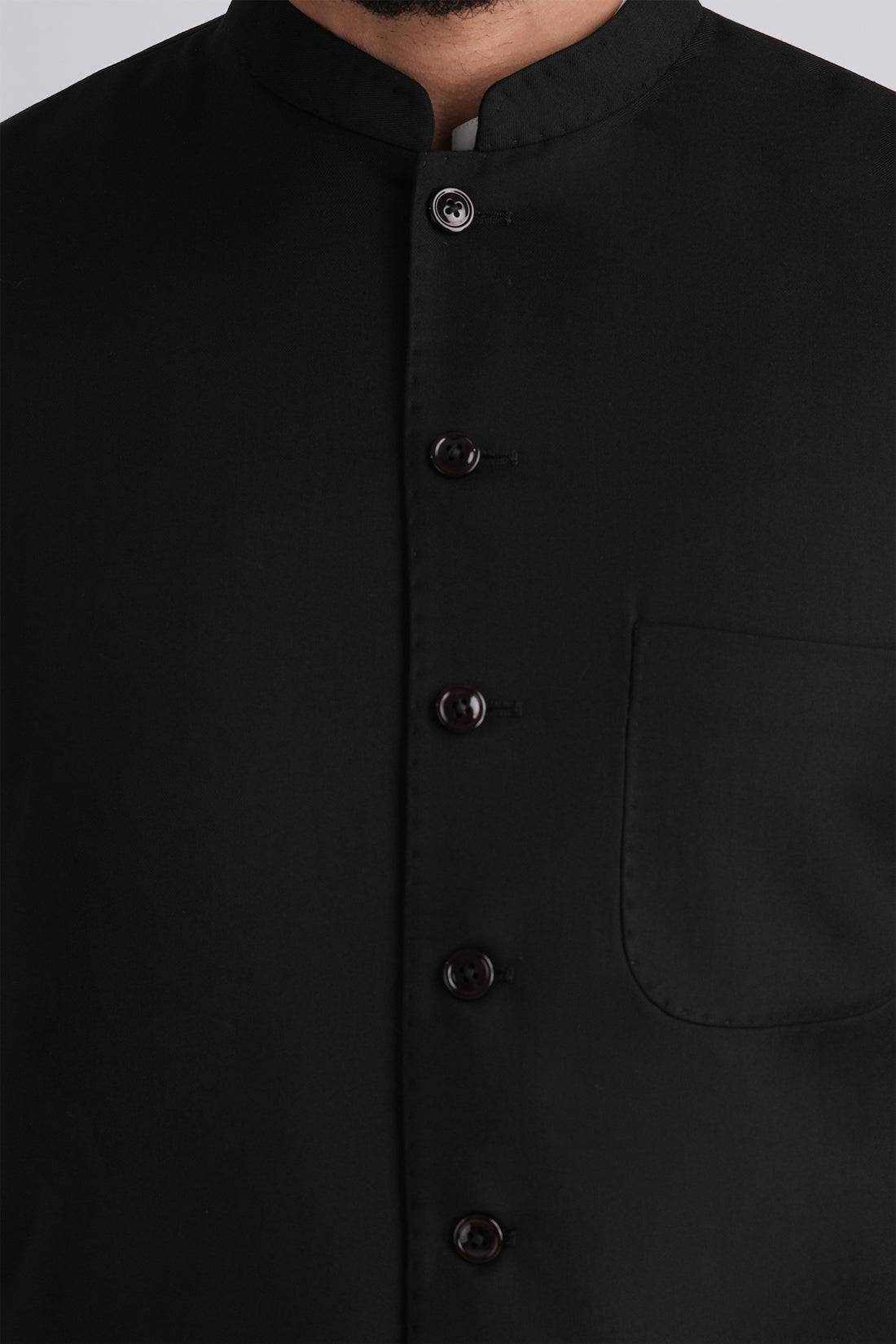 Linen-WAISTCOAT-BLACK
