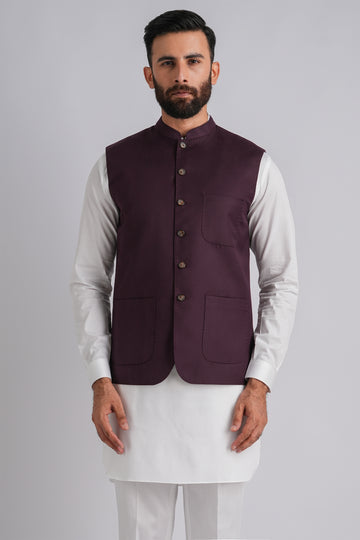 COTTON-WAISTCOAT-MAROON