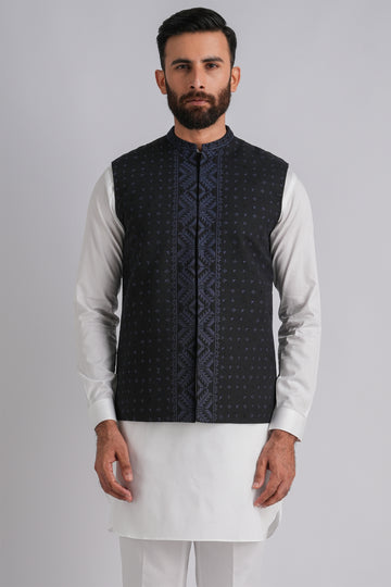 Embroidered-Waistcoat-Black