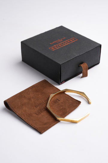 Geometric-Cuff Top-Brass