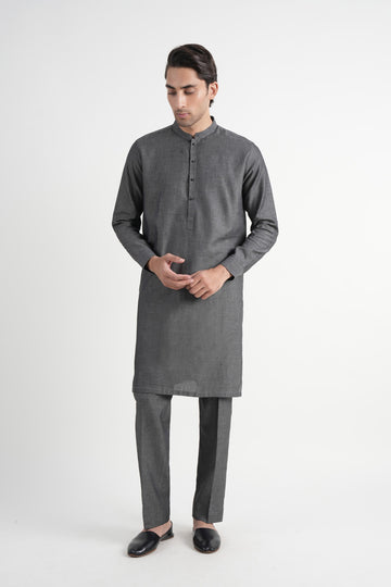 Dobby CottonTrouser Black