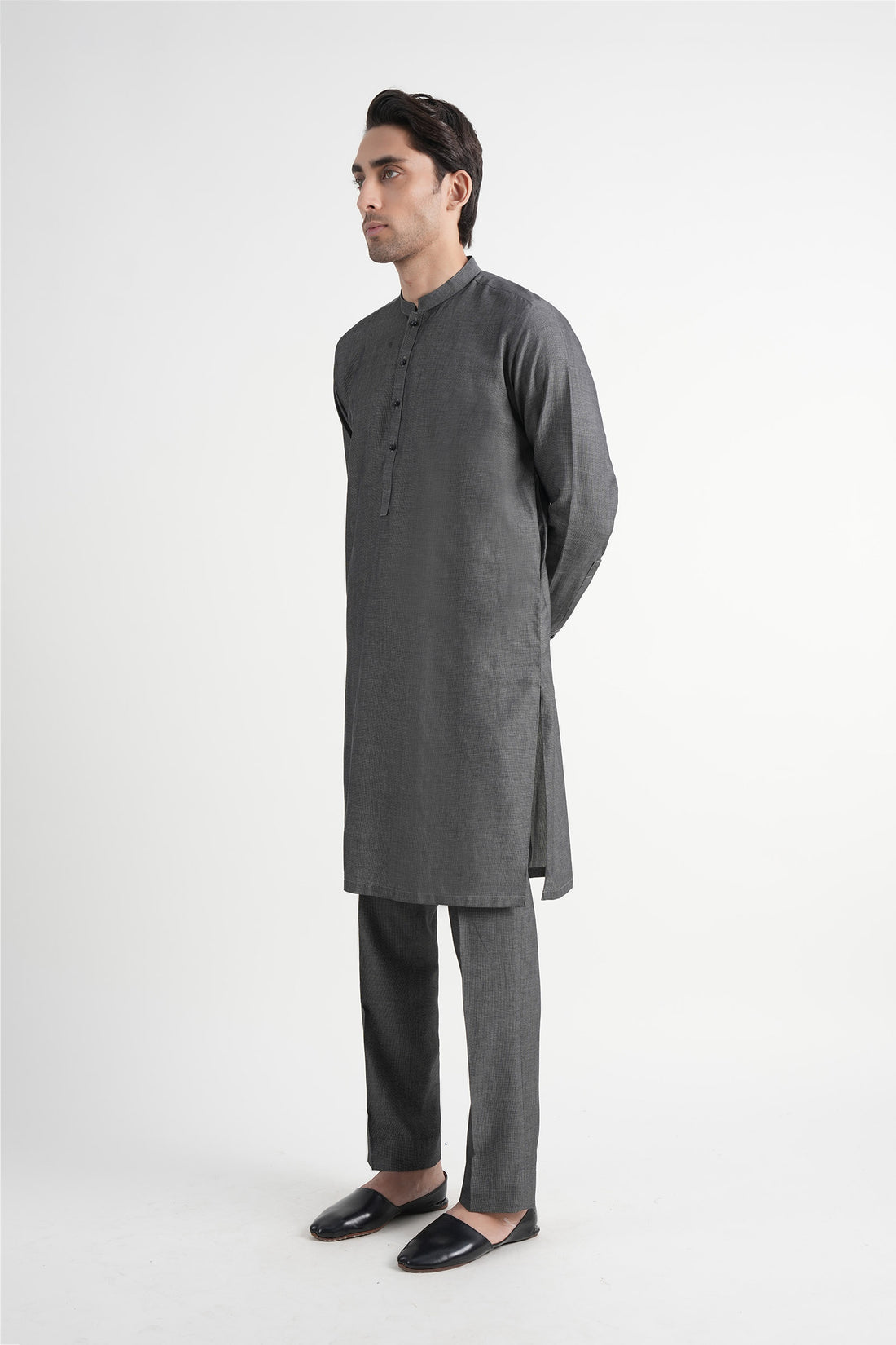 Dobby CottonTrouser Black