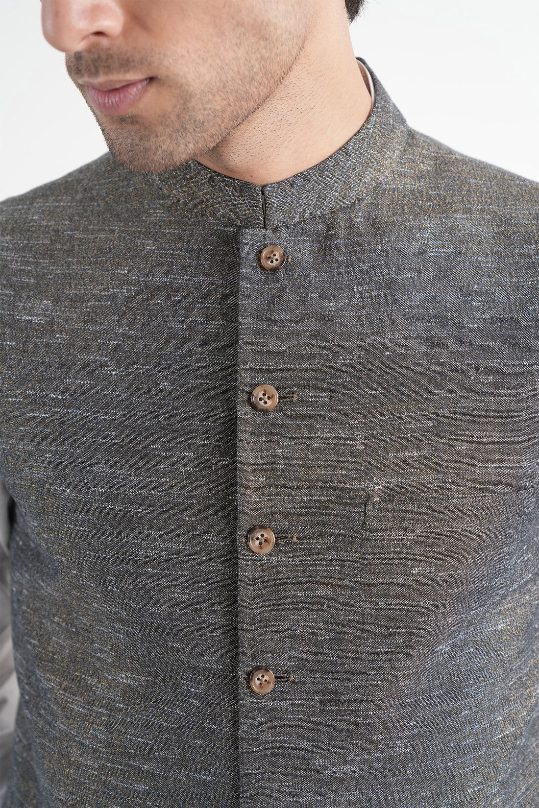 Handloom Waistcoat Black