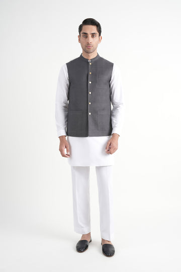 Pashmina Waistcoat Grey