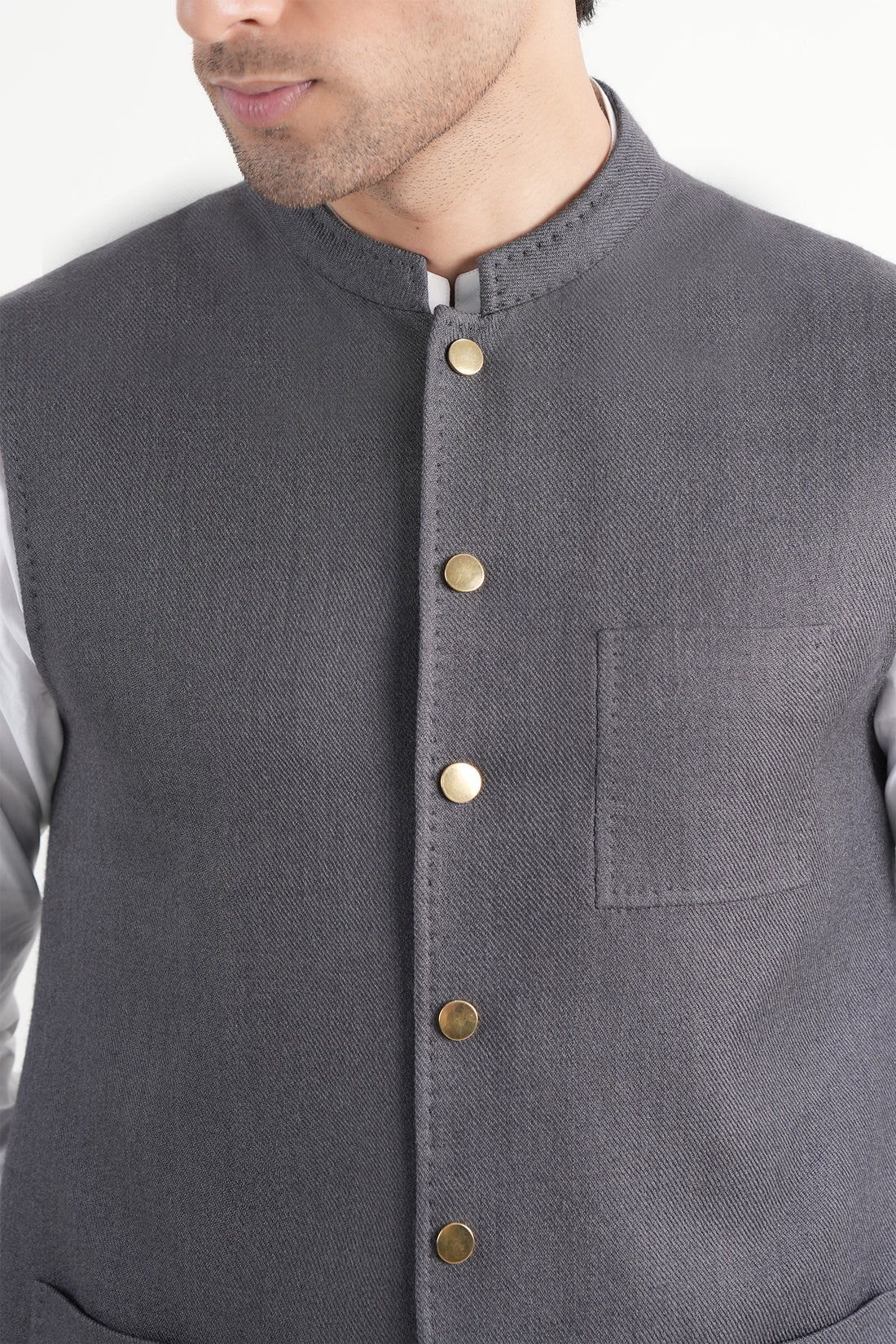 Pashmina Waistcoat Grey