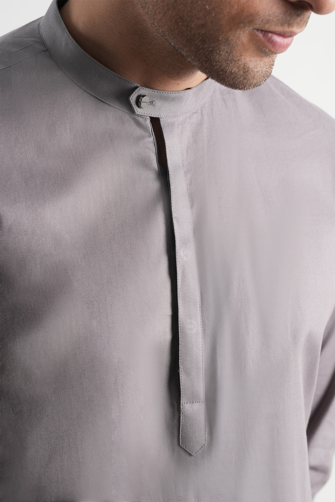 Crepe CottonShort Kurta Trouser Grey