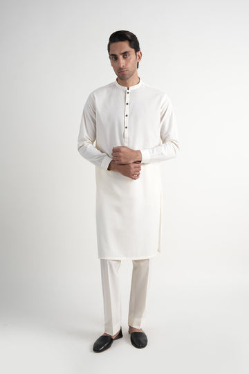 Crystal Karandi Kurta Trouser Off White
