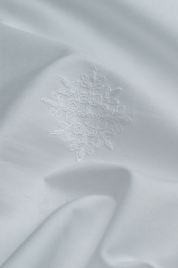 Embroidered White