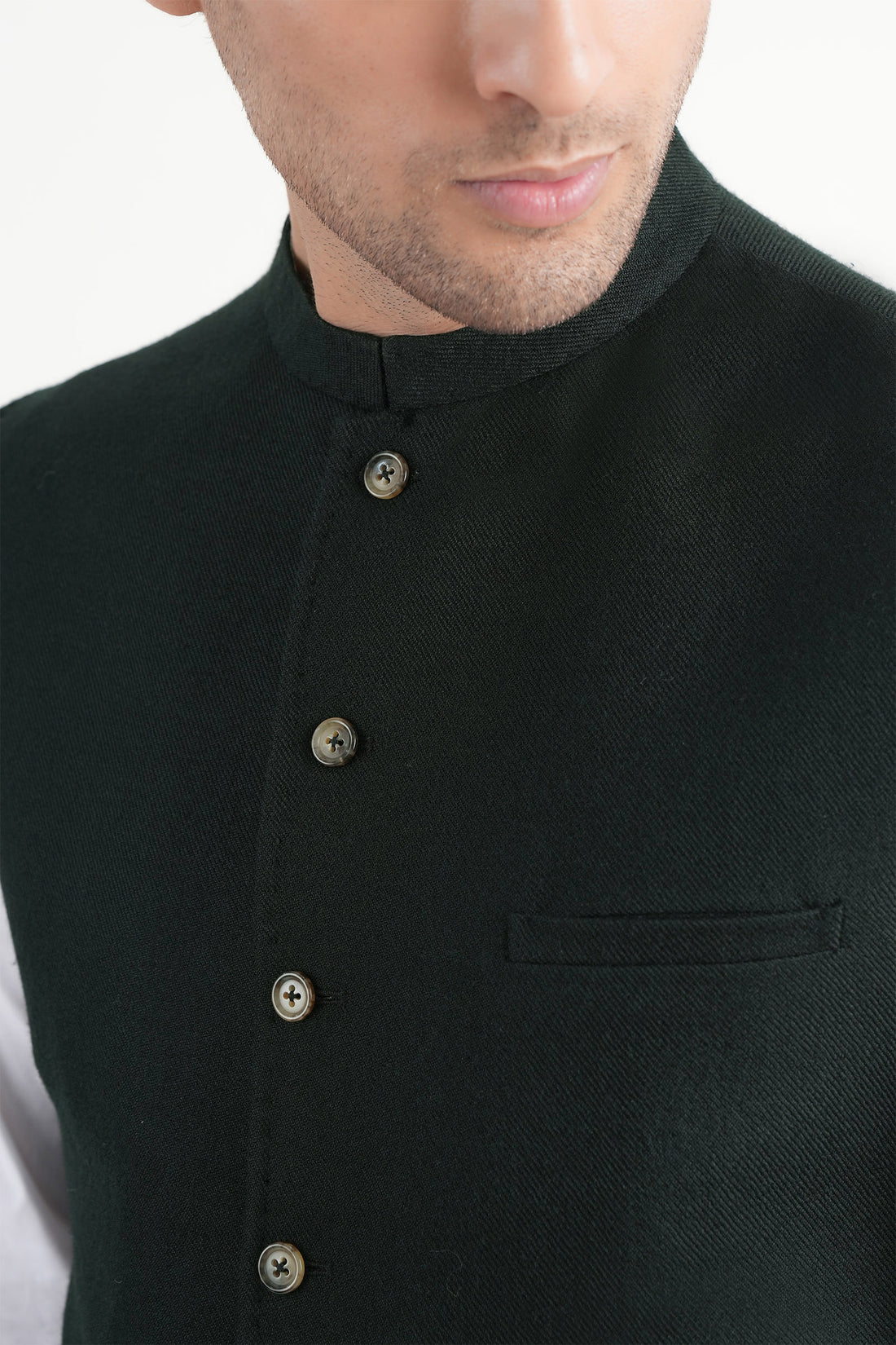 Pashmina Waistcoat Dark Green