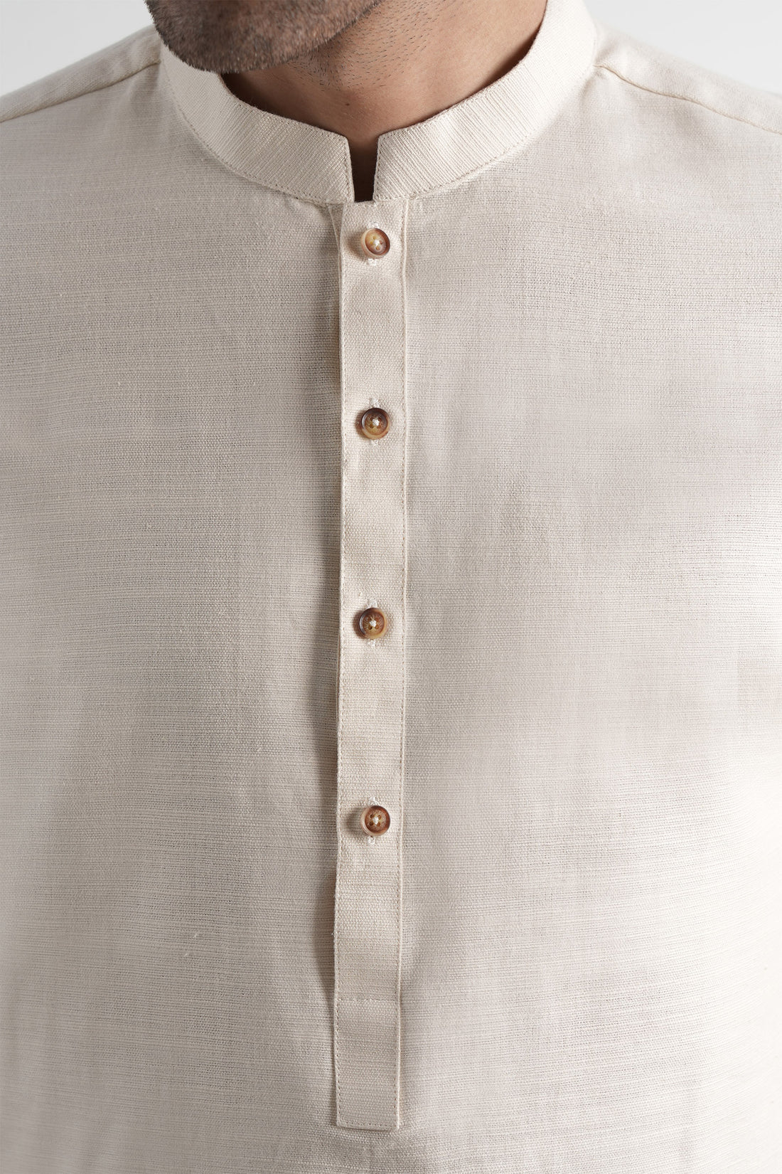 Handloomed Short Kurta Trouser Off White