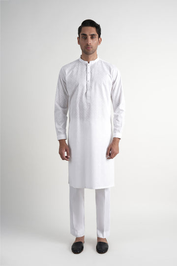 Cotton Embroidered Kurta White