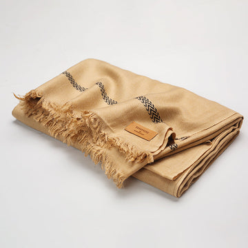ANGORA SHAWL-Beige