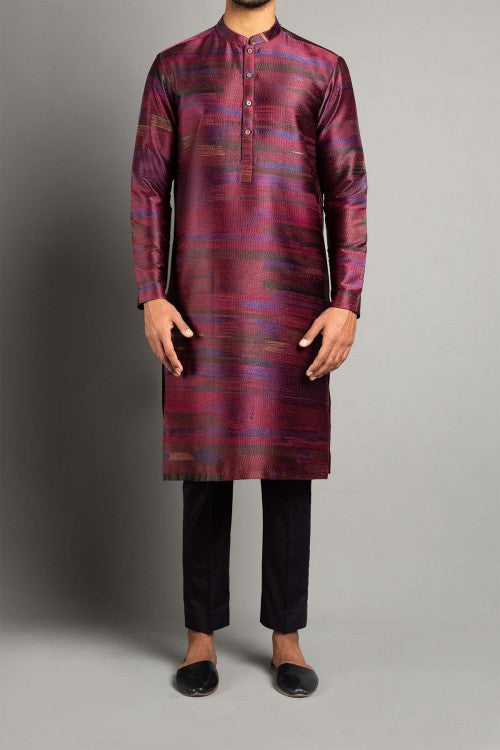 Embroidered Kurta Rdy Maroon