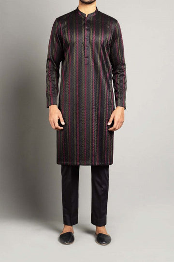 Embroidered Kurta Black