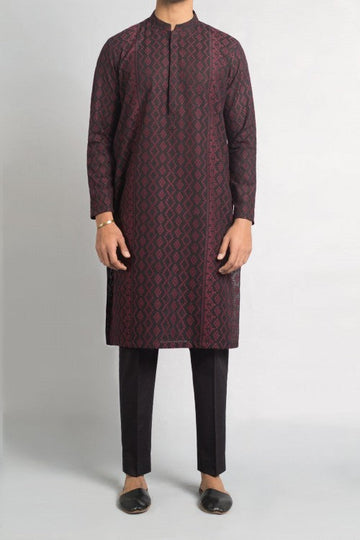 Embroidered Kurta Maroon