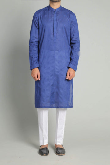 Embroidered Kurta Blue