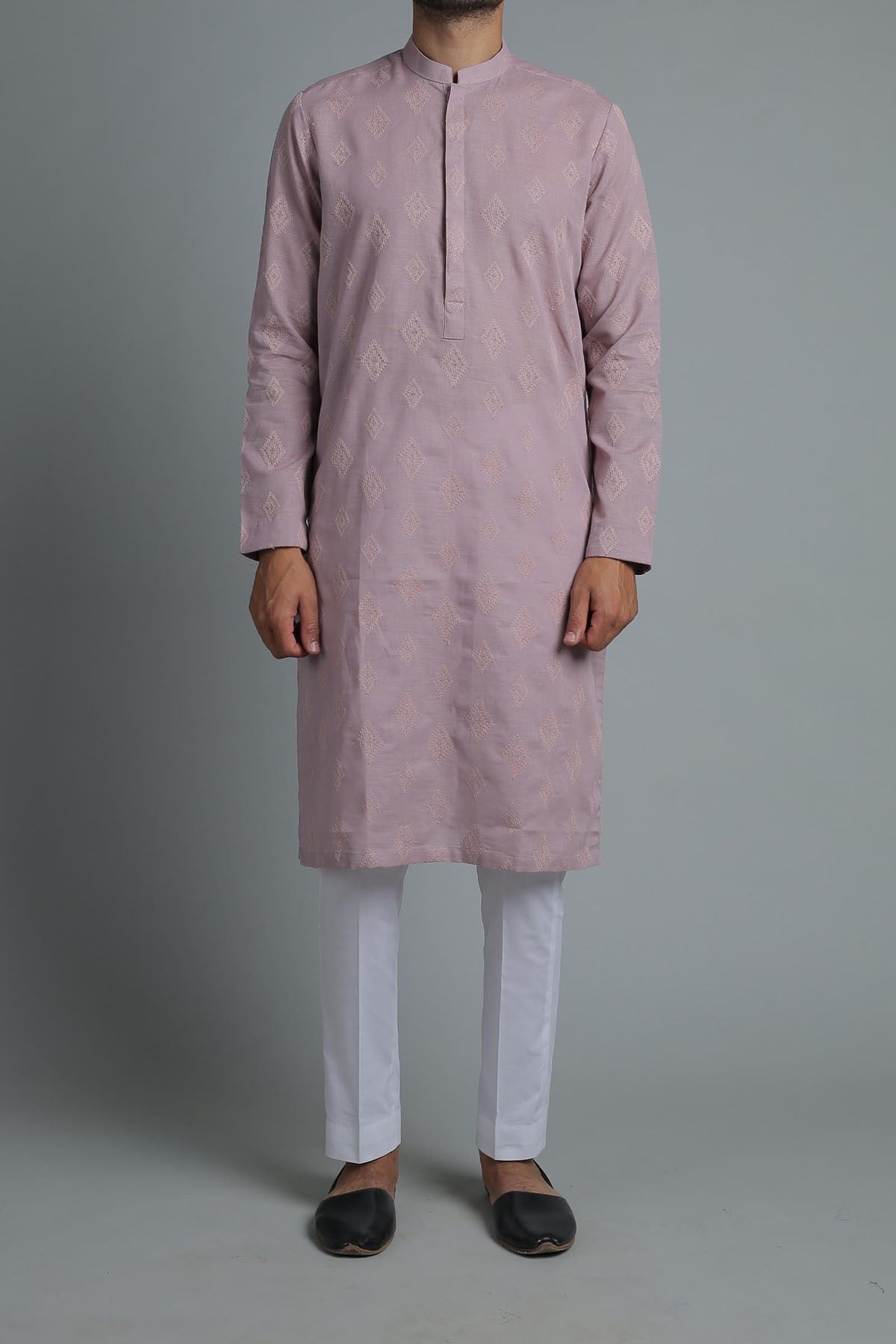 Embroidered Kurta Light Pink