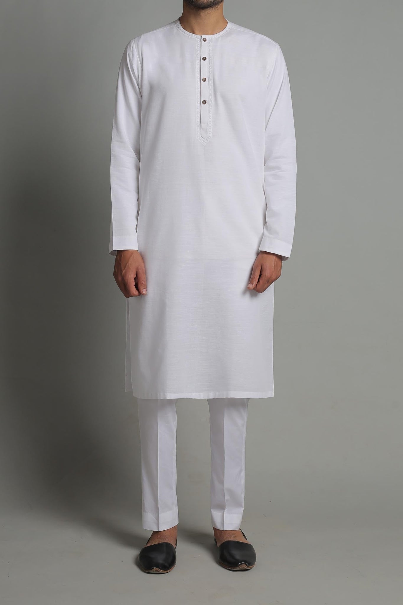 Embroidered Kurta White