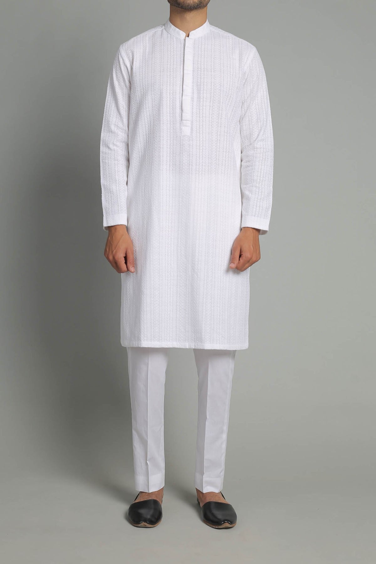 Embroidered Kurta White