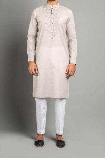 Handmade Rdy Kurta Light Grey