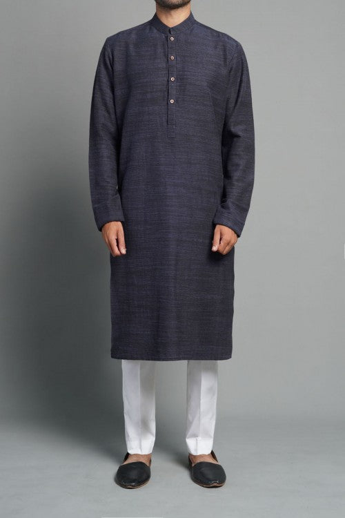 Handmade Khaddar Kurta Blue