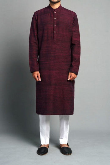 Handmade Khaddar Kurta Maroon