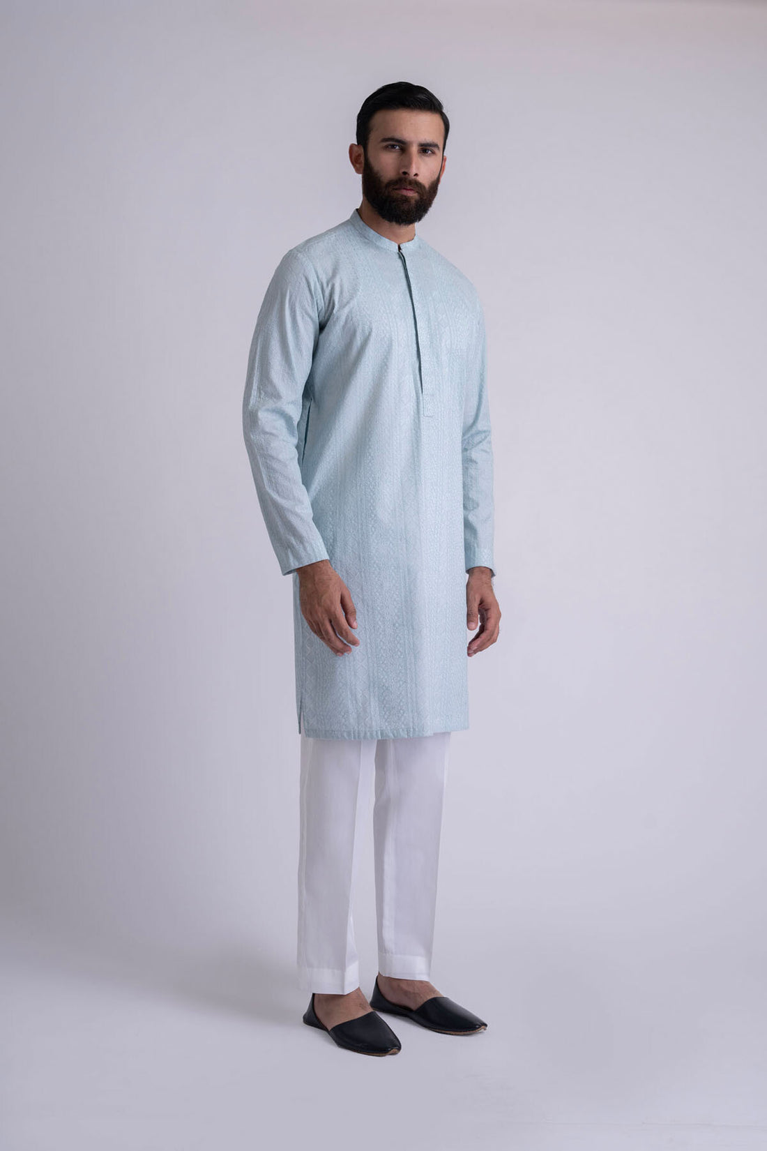 EMBROIDERED-KURTA-SKY-BLUE