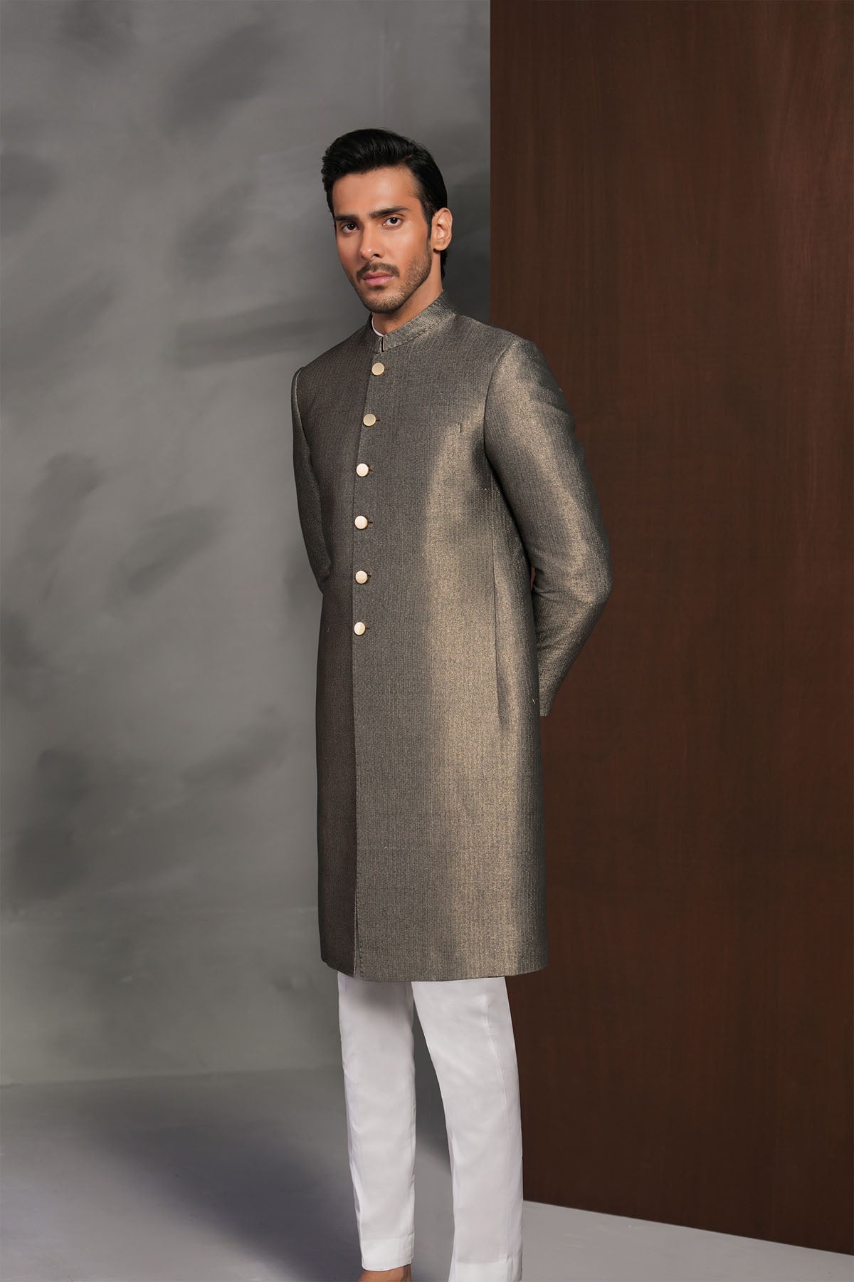 SHERWANI-GOLDEN