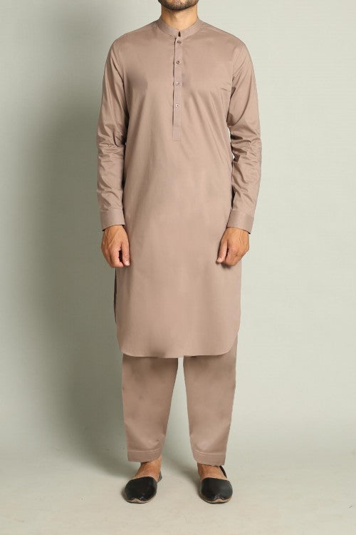 Shalwar Kameez-L-Brown