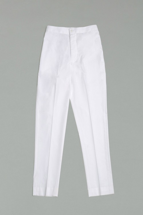 CLASSIC FIT TROUSER-WHITE