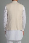 Khaddar Waistcoat - Cream White