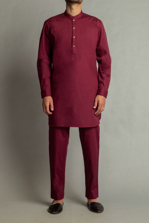 Kurta Trouser - Maroon