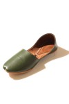 Leather Khussa - Green