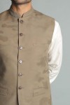 Jacquard Cotton Waistcoat - Sage Green