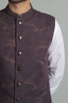 Digital Printed Waistcoat - Burgandi