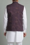 Digital Printed Waistcoat - Burgandi