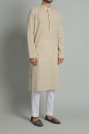 Embroidered Kurta - Beige